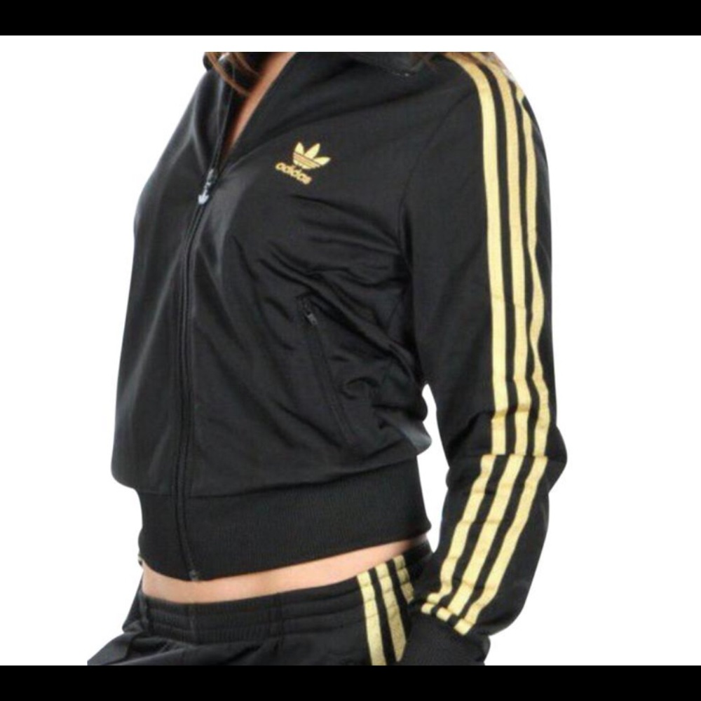 Adidas Black and Gold Track Jacket